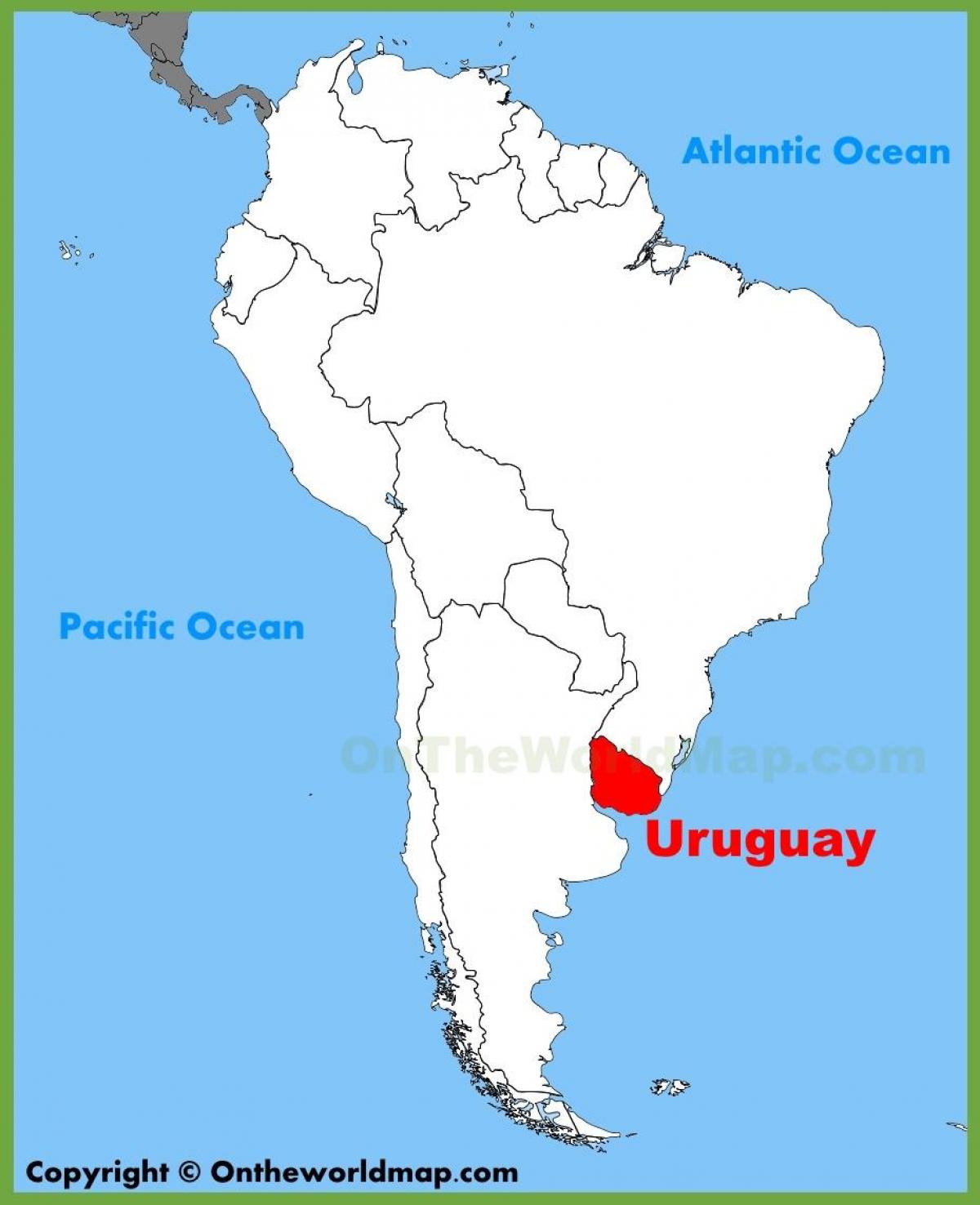 Harta e Uruguajit amerikën e jugut