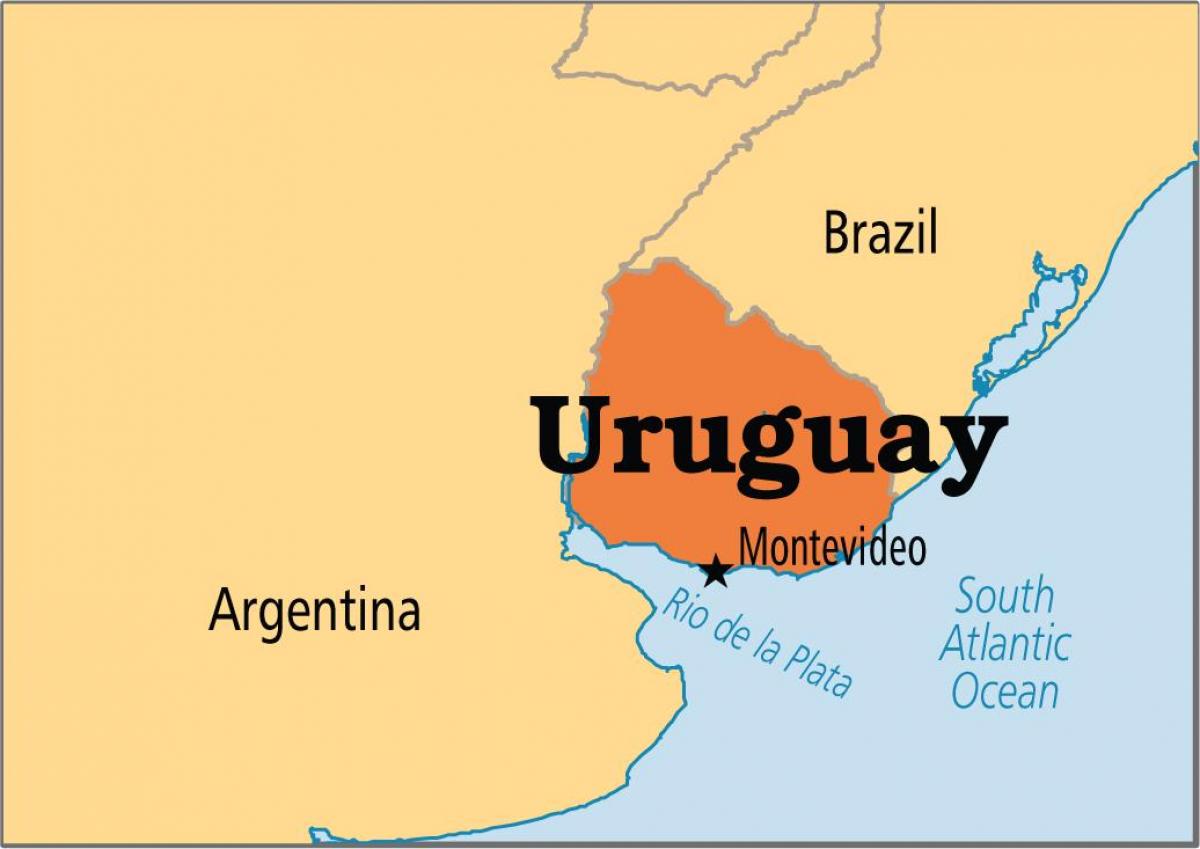 Uruguaj kapitale hartë