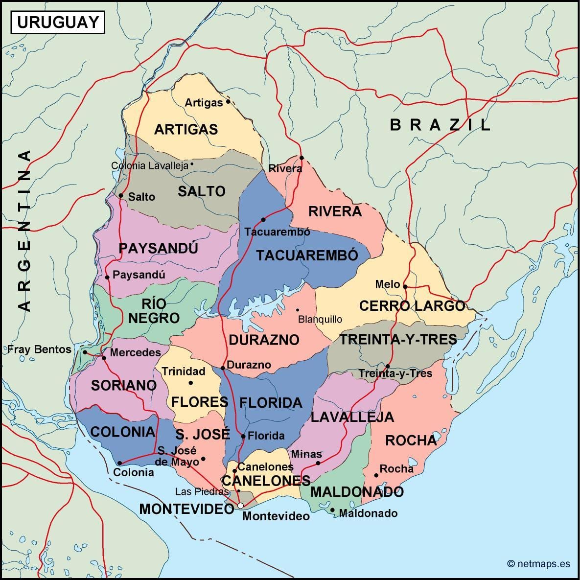 Harta e maldonado Uruguay