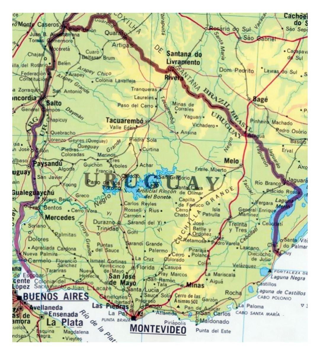 harta e Uruguajit