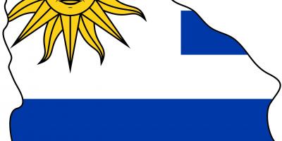 Harta e Uruguajit flamurit