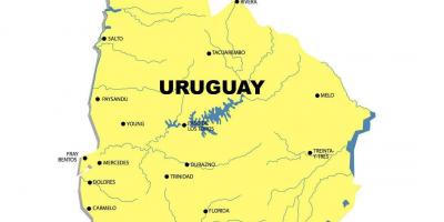 Harta e Uruguajit lumit